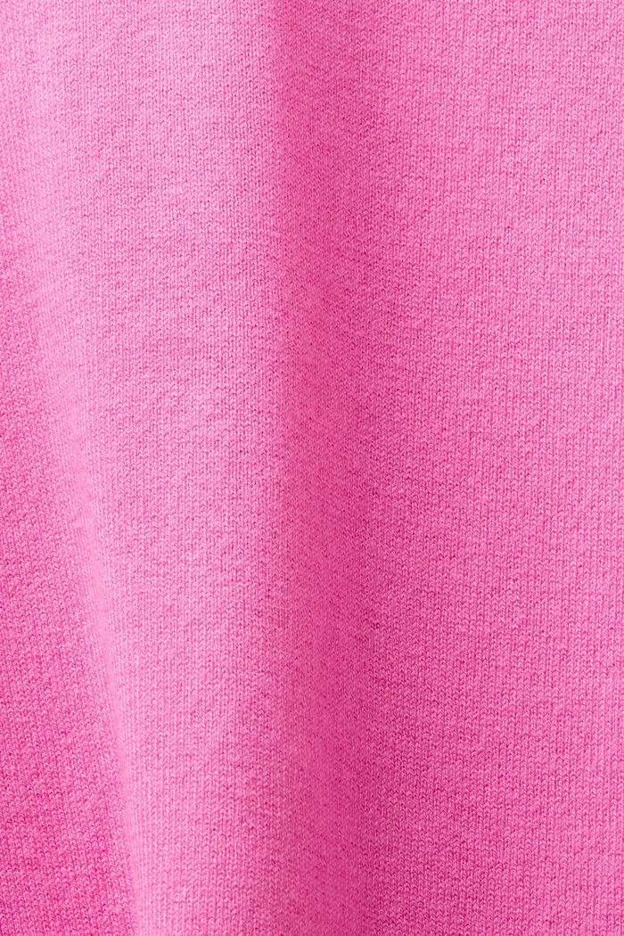 Pull à col droit, PINK FUCHSIA, detail image number 5