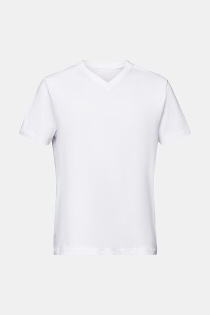 T-shirt à encolure en V en coton biologique