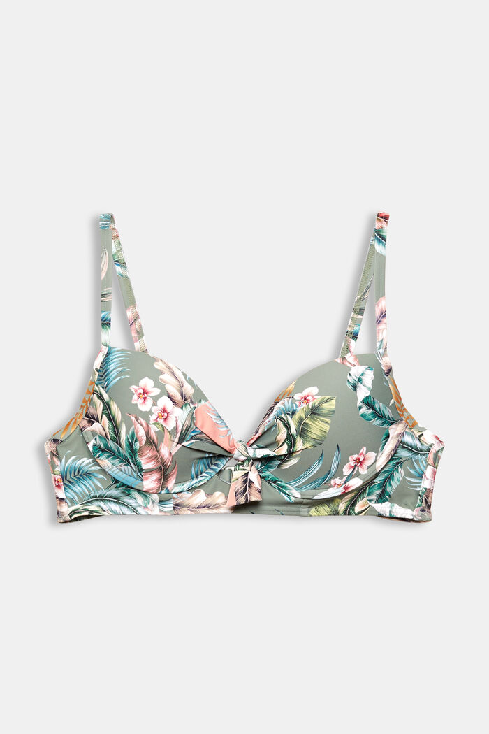 Recycelt: Bügel-Bikini mit Tropical-Print