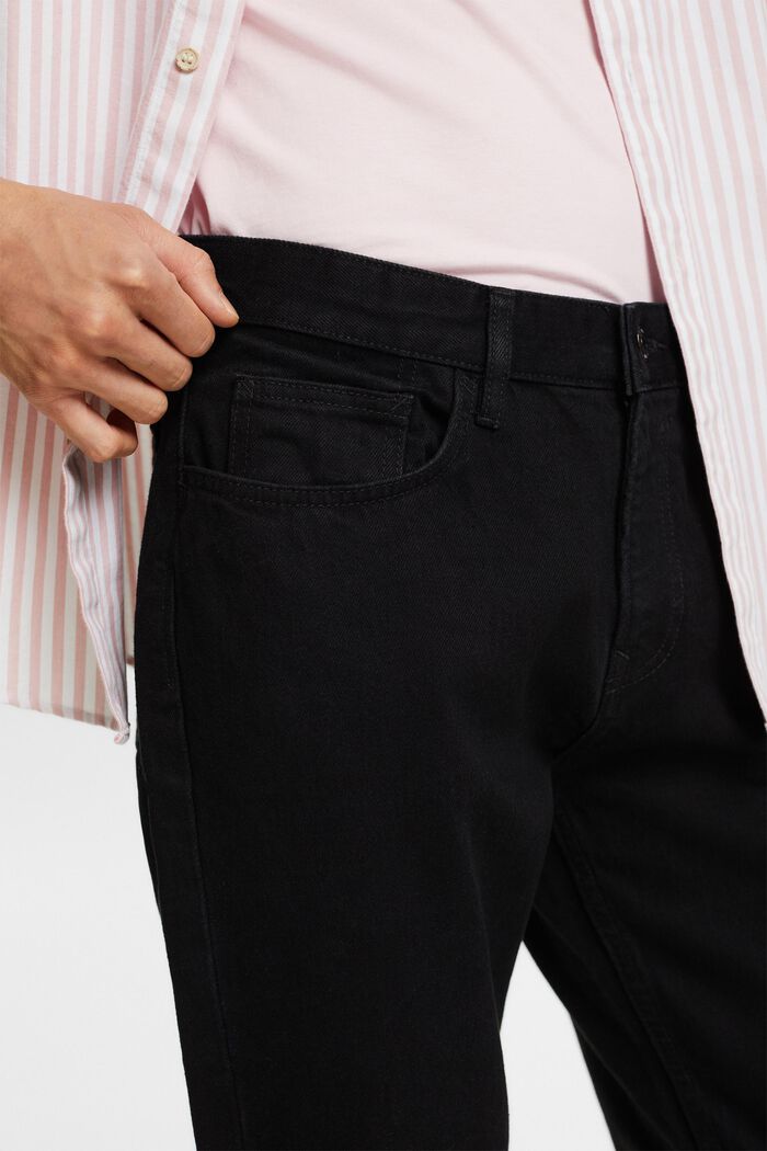 Jeans mit geradem Bein aus nachhaltiger Baumwolle, BLACK DARK WASHED, detail image number 3