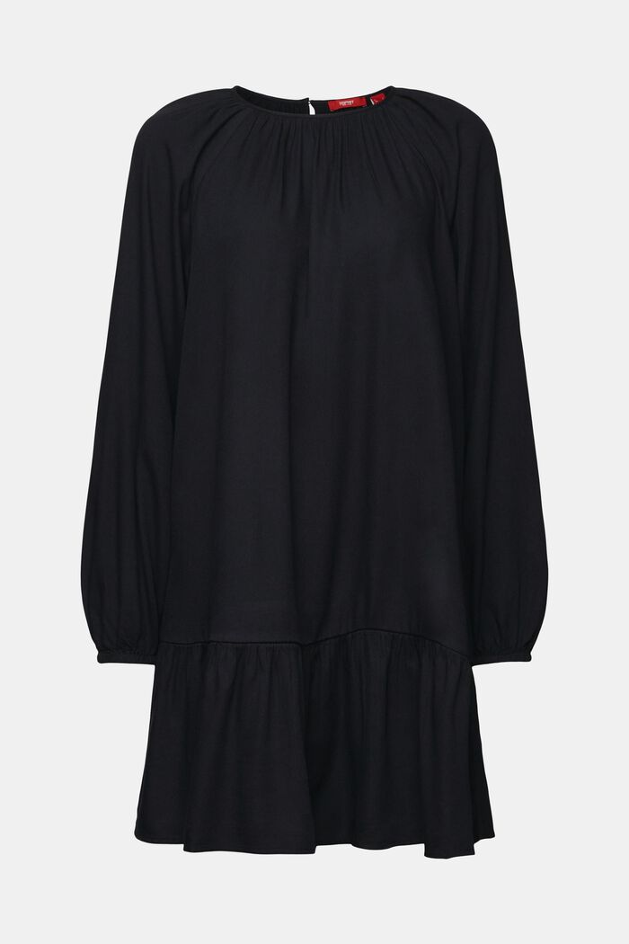 Robe volantée, coton mélangé, BLACK, detail image number 7