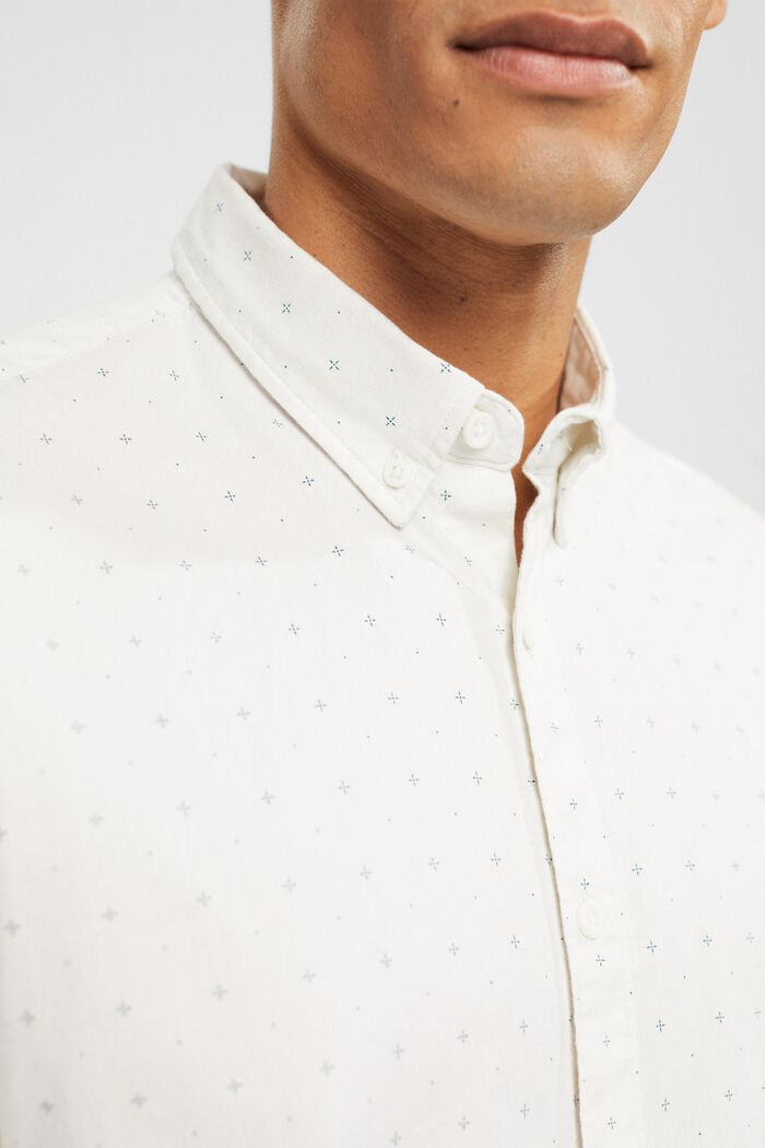 Chemise à col boutonné ornée d’un mini-imprimé, OFF WHITE, detail image number 0