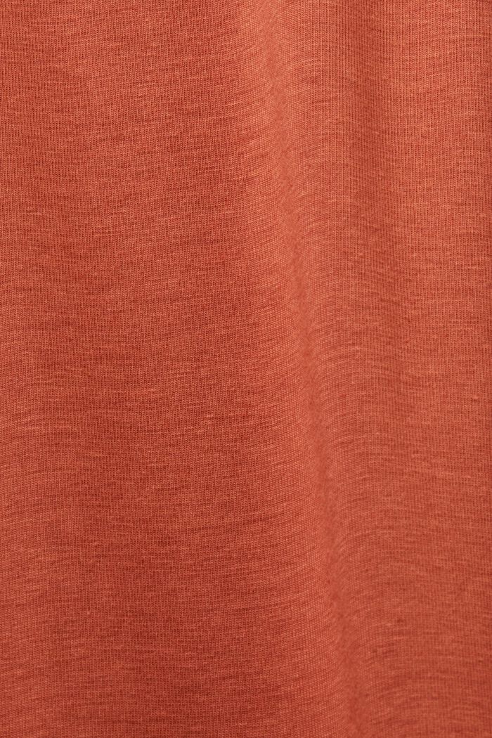 T-Shirt-Kleid in Midilänge aus Jersey, TERRACOTTA, detail image number 5