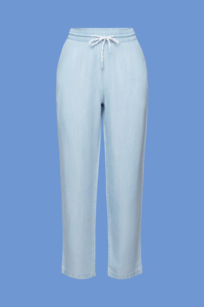 Pantalon de jogging aspect jean, TENCEL™, BLUE BLEACHED, detail image number 7