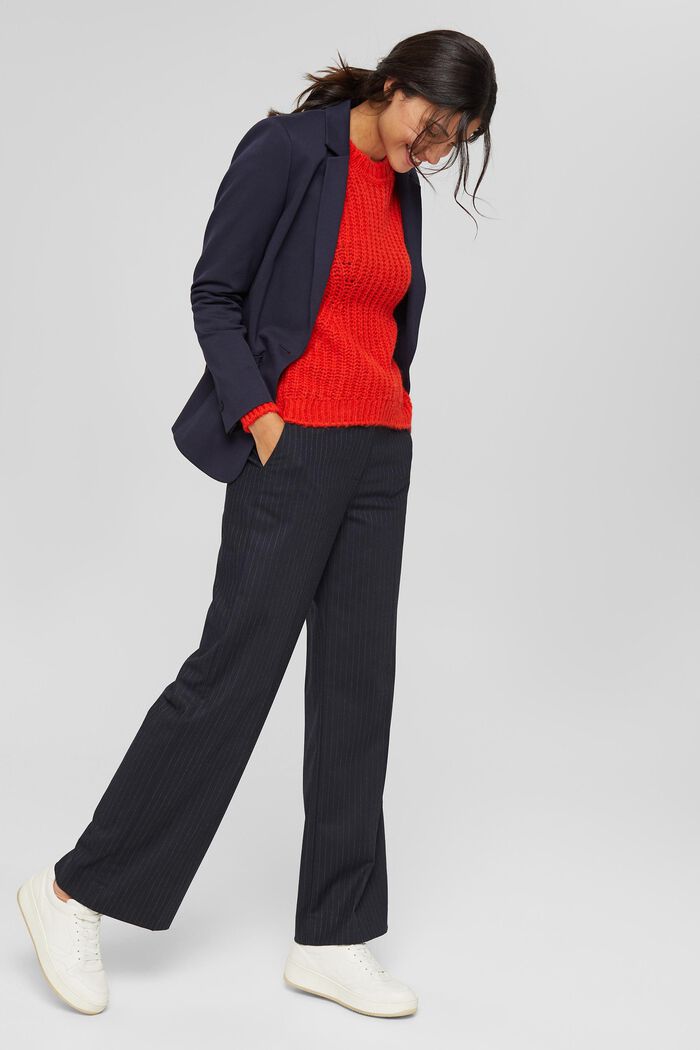 Mit Alpaka: Musterstrick-Pullover, ORANGE RED, detail image number 1