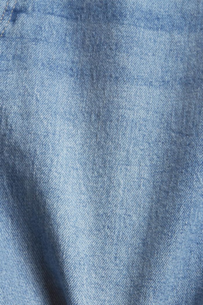 Short en jean à coutures inversées, BLUE LIGHT WASHED, detail image number 4