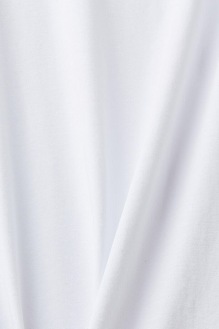 Jersey-T-Shirt mit Rundhalsausschnitt, WHITE, detail image number 5