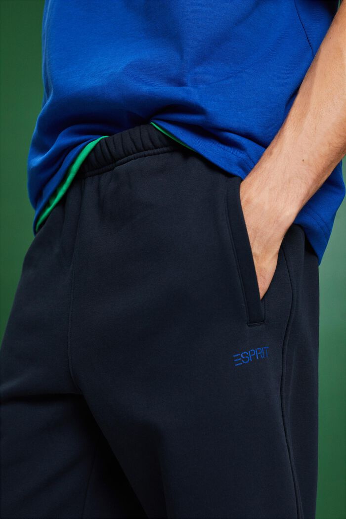 Pantalon de jogging en coton molletonné orné d’un logo, NAVY, detail image number 2