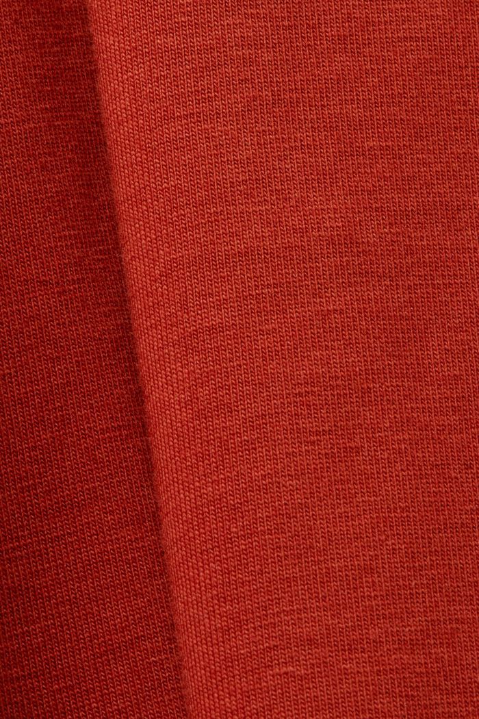 Jupe longueur midi en jersey, coton durable, TERRACOTTA, detail image number 5