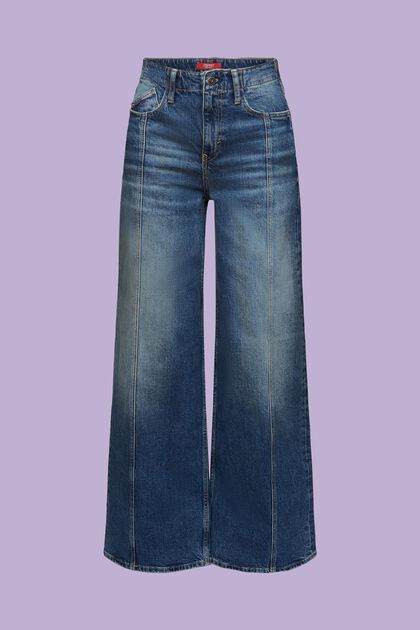 Retro-Jeans mit mittelhohem Bund und weitem Bein