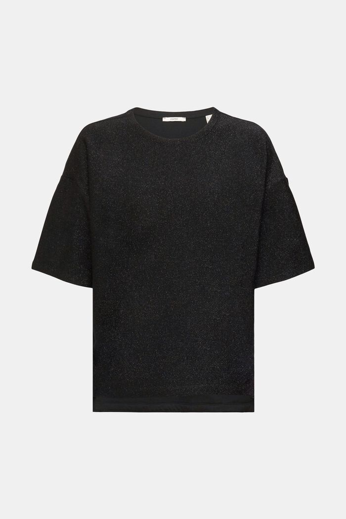 T-shirt oversize à effet scintillant, BLACK, detail image number 6