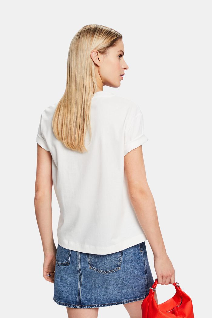 T-shirt à imprimé en coton, OFF WHITE, detail image number 2