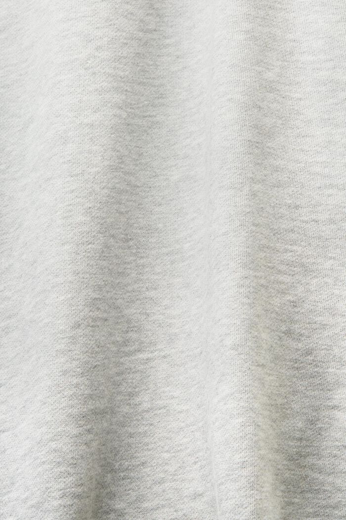 Sweat à capuche à logo en coton, LIGHT GREY, detail image number 5