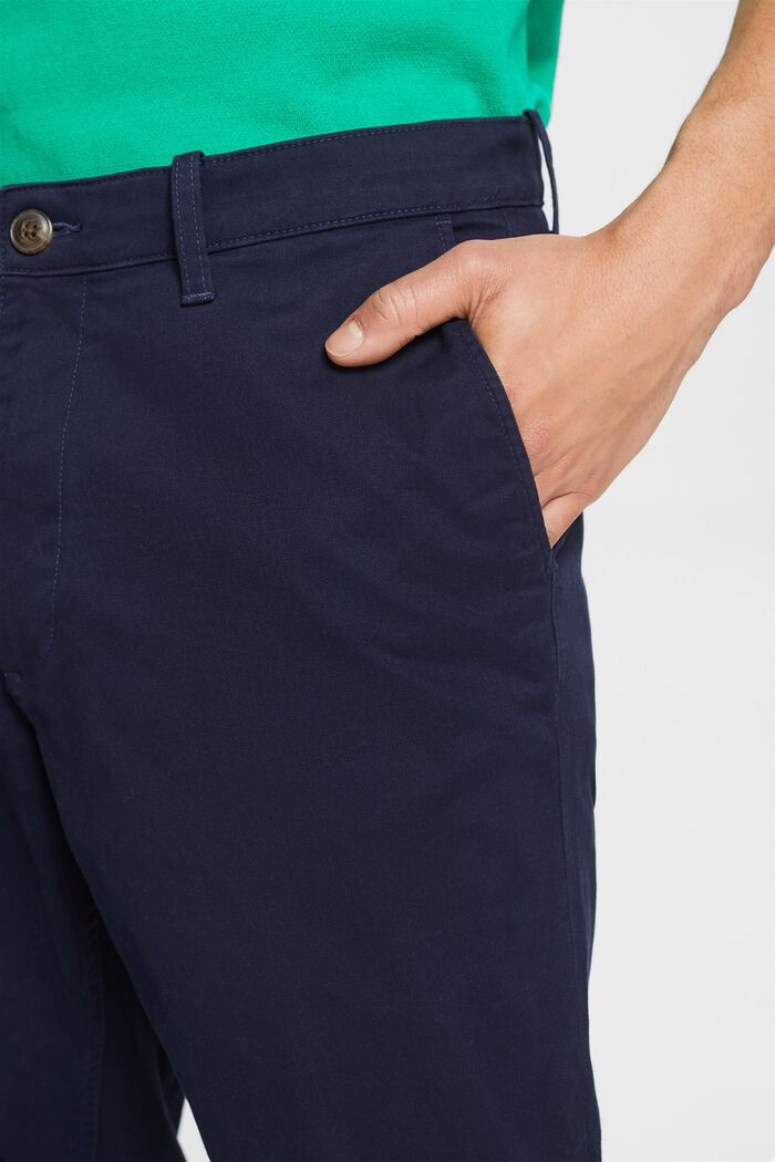 Chino coupe droite en coton, NAVY, detail image number 4