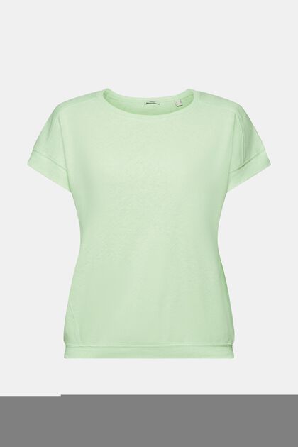 T-shirt en mélange de coton et lin