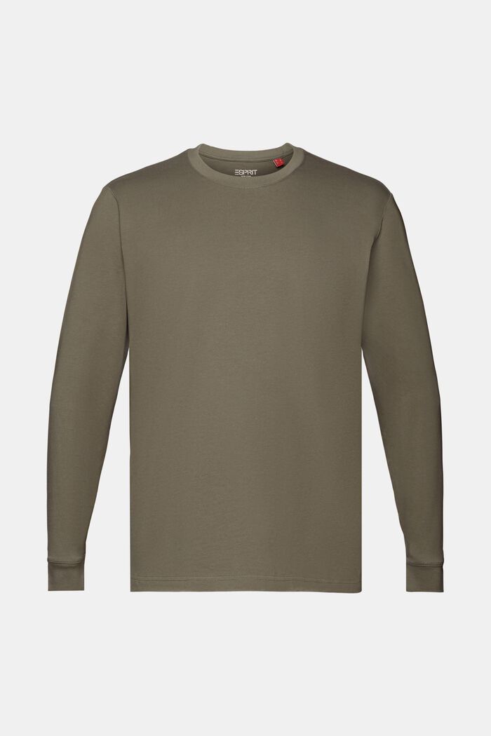 T-shirt à manches longues en jersey, 100 % coton, GUNMETAL, detail image number 5