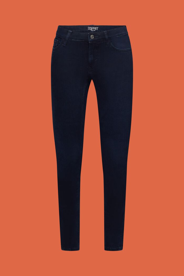 Jean Skinny à taille mi-haute, BLUE BLACK, detail image number 6