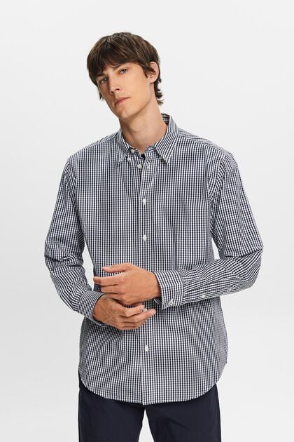 Button-Down-Hemd mit Vichy-Muster, 100% Baumwolle