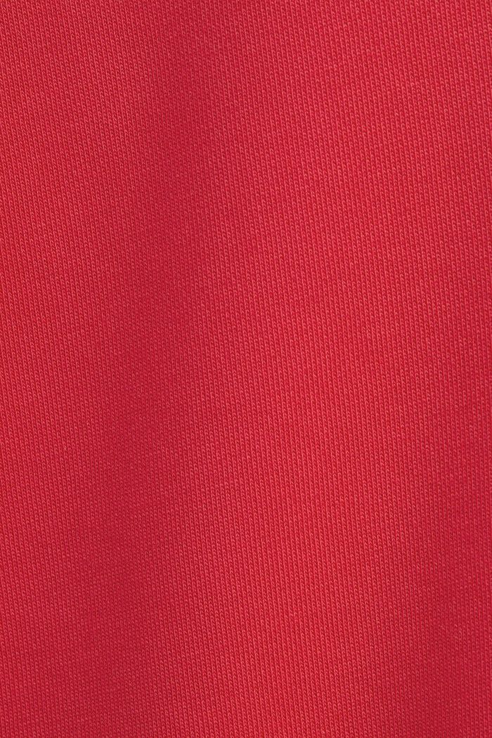 Sweat à capuche unisexe en molleton logoté, RED, detail image number 4