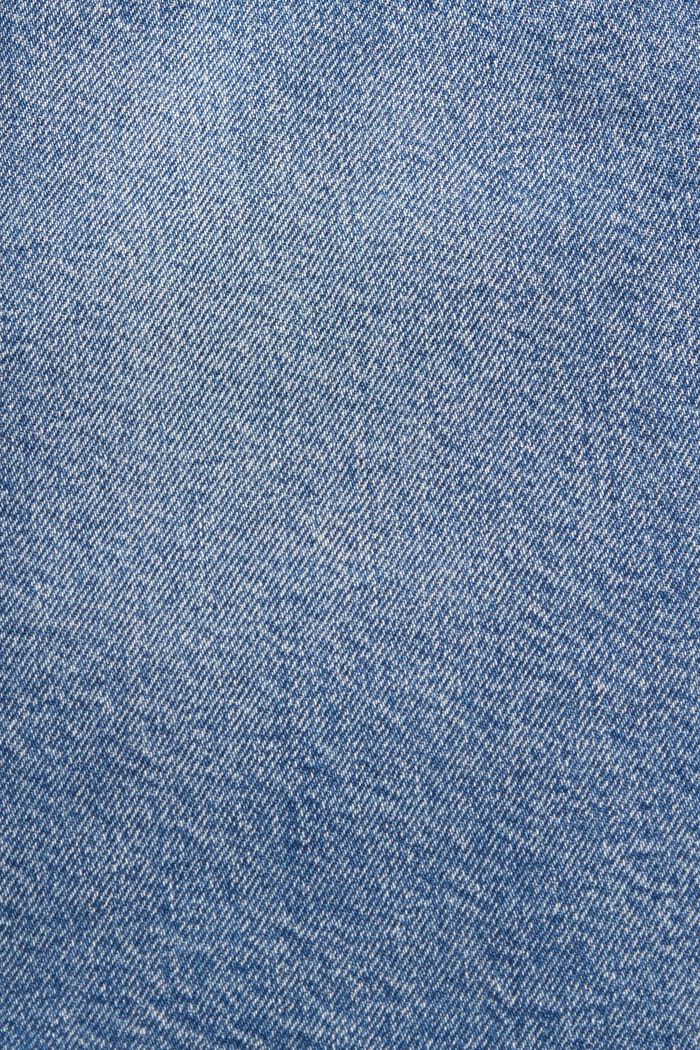 Jupe en jean munie d’une patte de boutonnage, coton biologique, BLUE MEDIUM WASHED, detail image number 6