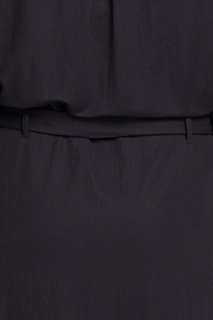 Robe-chemise CURVY munie d’une ceinture à nouer, BLACK, detail image number 1