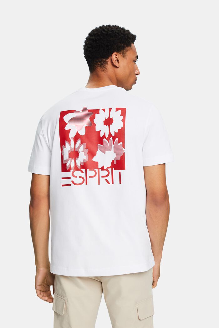 T-shirt en coton à logo, WHITE, detail image number 2