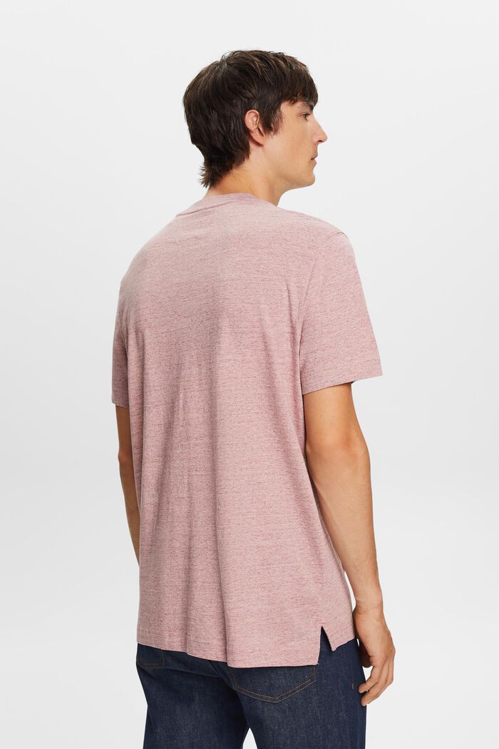 T-shirt à encolure ronde, 100 % coton, OLD PINK, detail image number 3