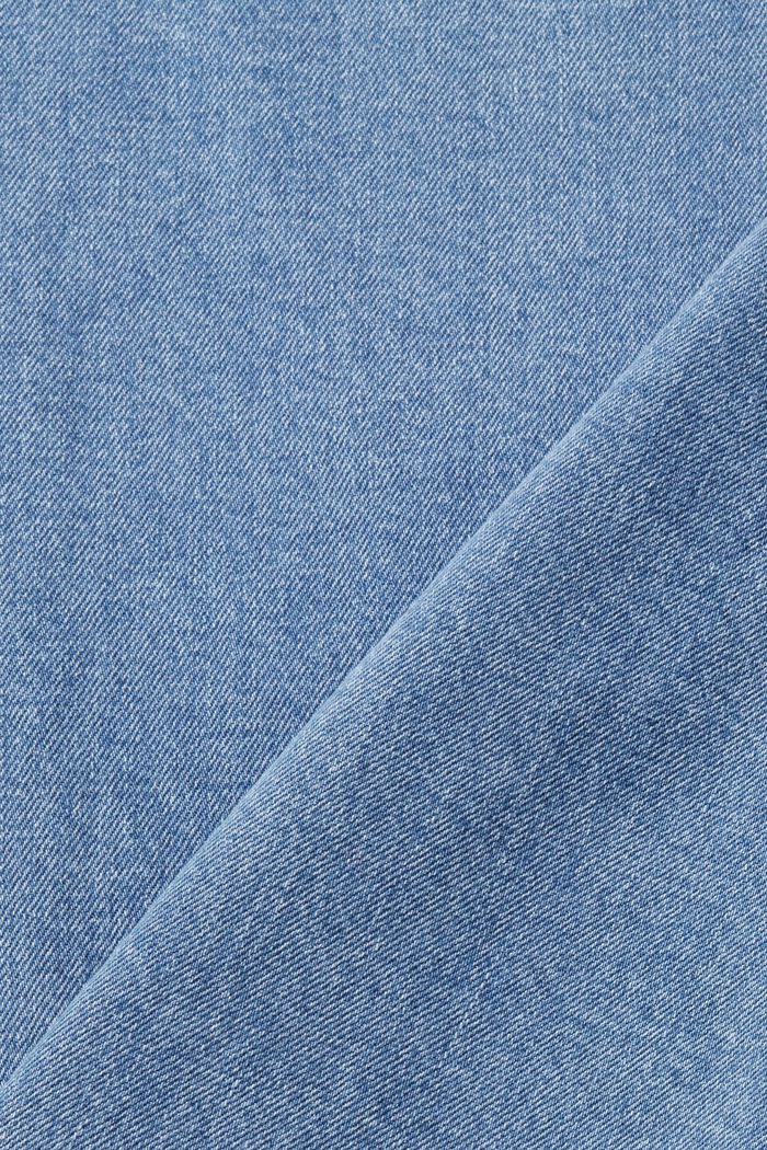 Jean taille haute de coupe évasée, BLUE MEDIUM WASHED, detail image number 6