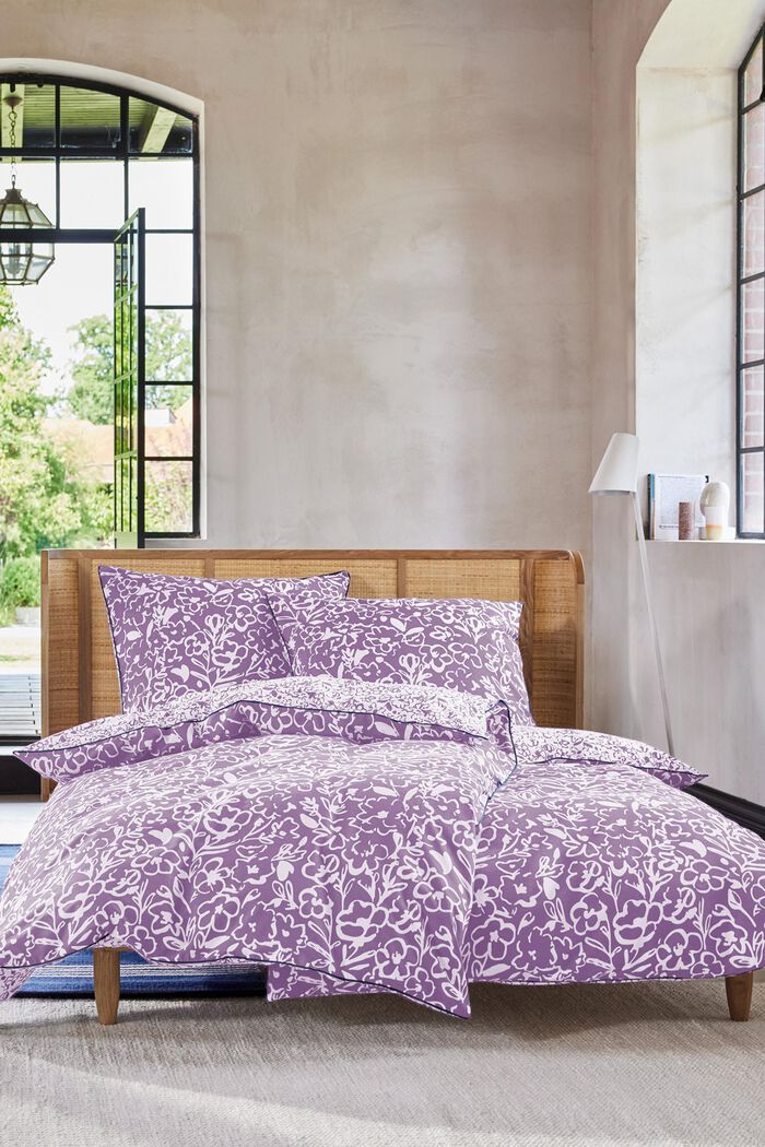 Parure de lit en tissu renforcé à motif floral, LILAC, detail image number 0
