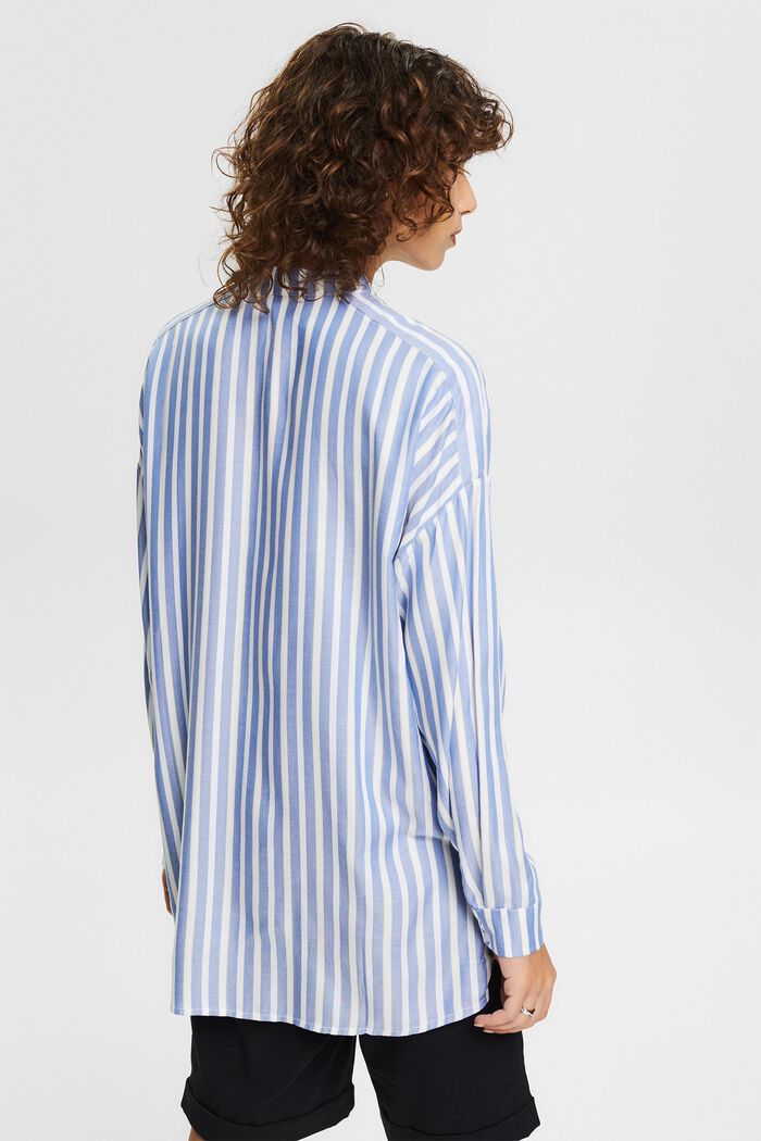 Mit TENCEL™: gestreifte Oversize-Bluse, LIGHT BLUE, detail image number 3