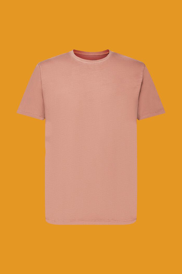 T-Shirt im Washed-Look, 100 % Baumwolle, DARK OLD PINK, detail image number 6
