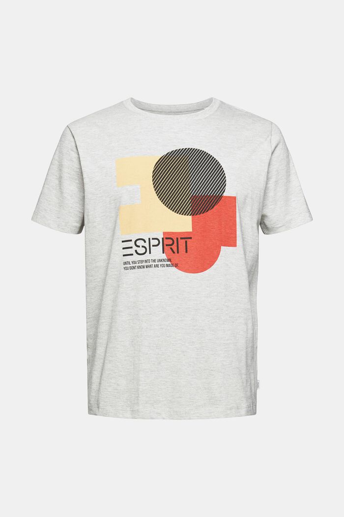 Jersey-T-Shirt mit Print, Bio-Baumwoll-Mix, LIGHT GREY, detail image number 7