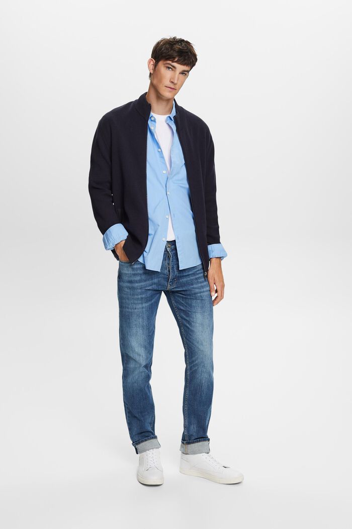 Selvedge Jeans – gerade Passform, mittelhoher Bund, BLUE MEDIUM WASHED, detail image number 1