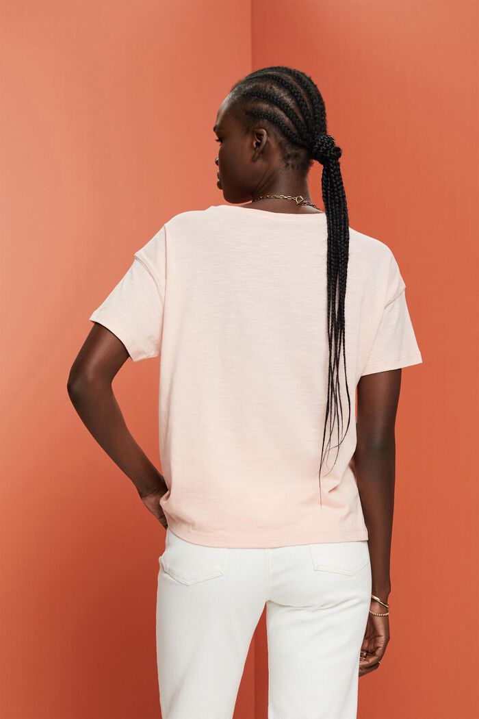T-Shirt mit Spitzenbändern, 100 % Baumwolle, PASTEL PINK, detail image number 3