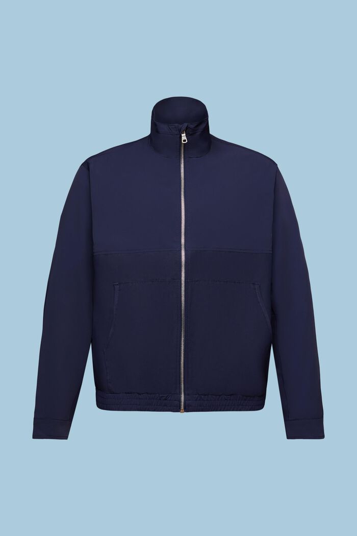 Veste coupe-vent à capuche zippée, DARK BLUE, detail image number 6