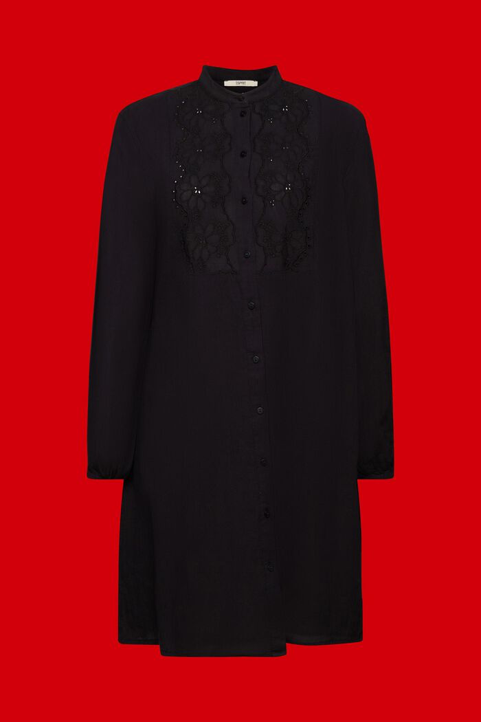 Robe-chemise brodée, BLACK, detail image number 6