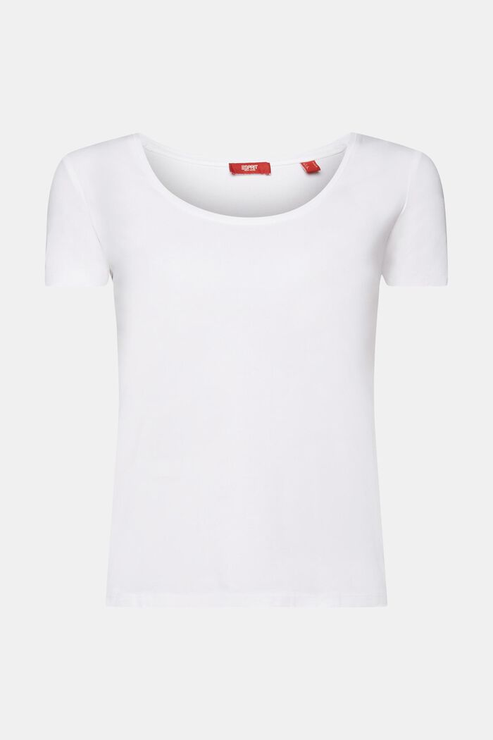T-shirt à encolure dégagée, WHITE, detail image number 6