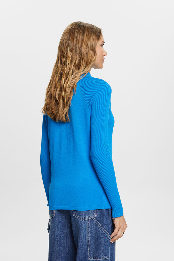 Pullover mit Stehkragen, LENZING™ ECOVERO™, BLUE, detail image number 3