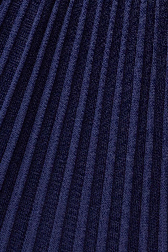Mini-robe plissée à manches longues et encolure ronde, DARK BLUE, detail image number 6