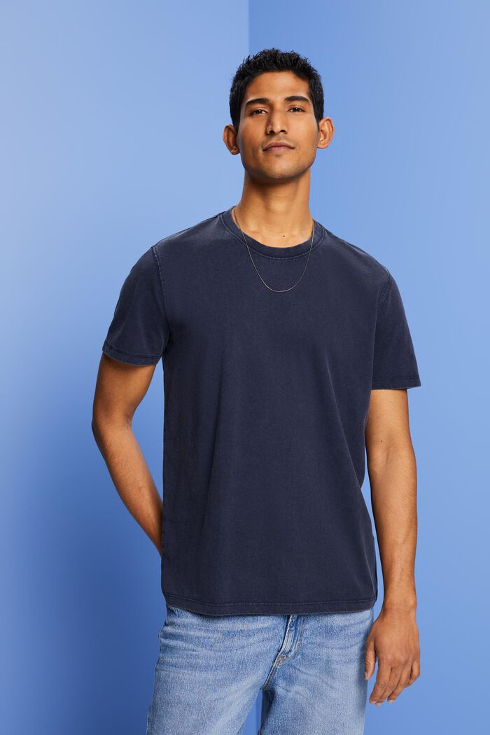 Jersey-T-Shirt, 100% Baumwolle, NAVY, detail image number 0