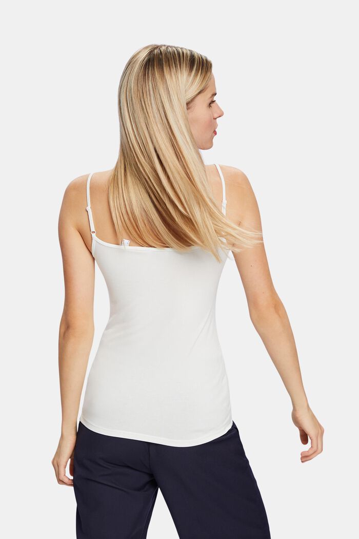 Top en maille stretch, OFF WHITE, detail image number 3