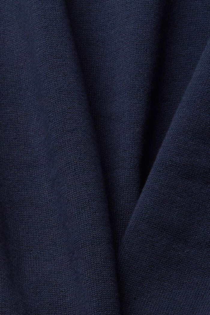 Pull-over à col roulé, 100 % coton, NAVY, detail image number 1