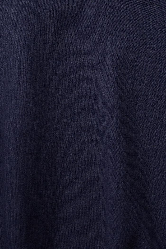 V-Neck-Pullover mit Organic Cotton, NAVY, detail image number 1