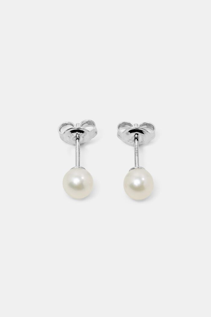Boucles d'oreilles ornées de perles en argent sterling, SILVER, detail image number 0