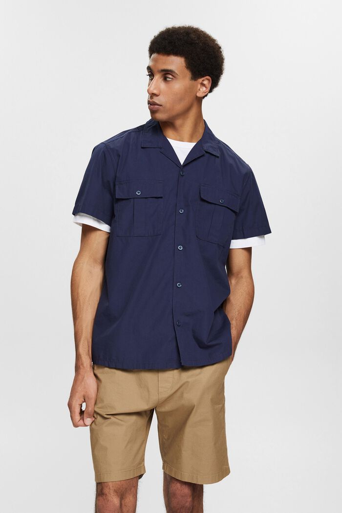 Chemise à poches-poitrine, NAVY, detail image number 0