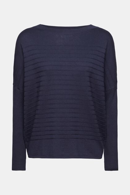 Pull-over rayé, NAVY, overview