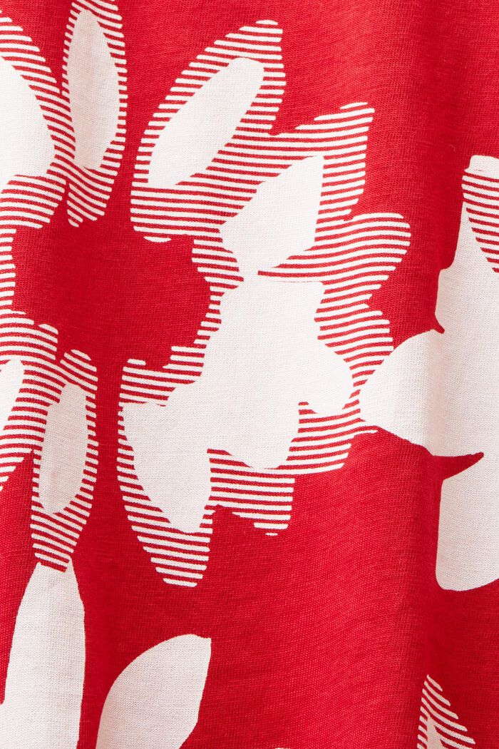 T-shirt imprimé à col ras-du-cou, DARK RED, detail image number 5