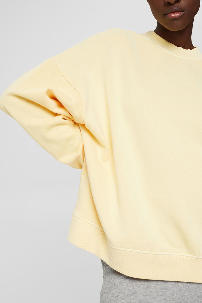 Sweat-shirt 100 % coton biologique, PASTEL YELLOW, detail image number 2