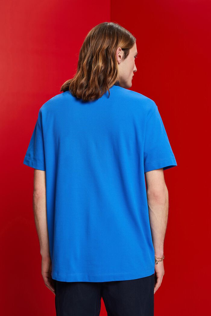 Poloshirt aus Baumwoll-Piqué, BRIGHT BLUE, detail image number 3