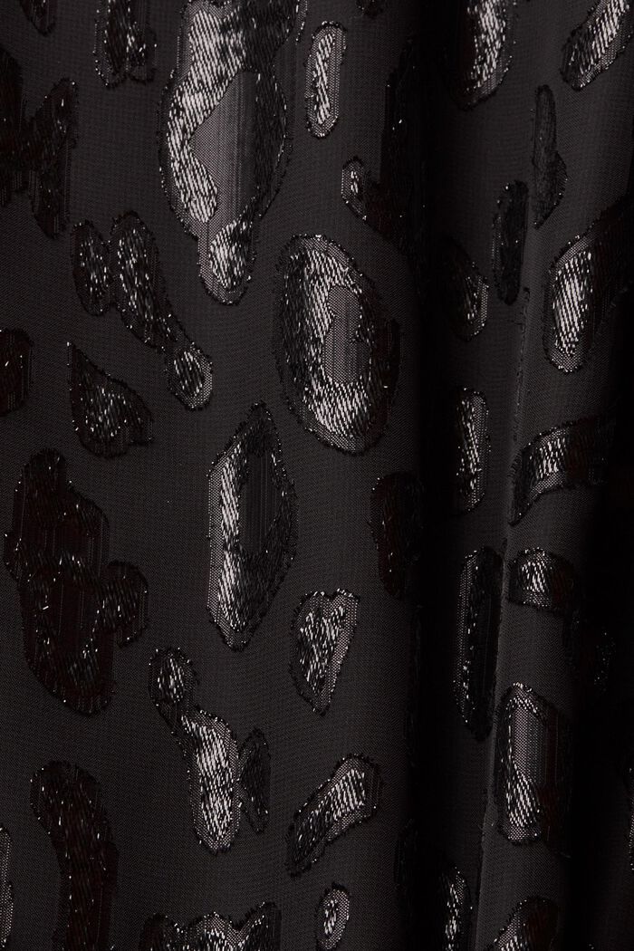 Robe à motif à effet scintillant, BLACK, detail image number 4